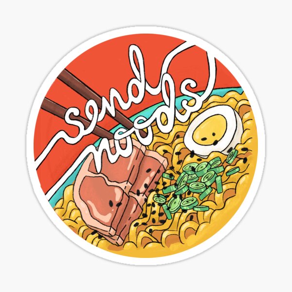 Vista previa del artículo con la obra «Enviar noods», diseñado y vendido por heyouwitheface.