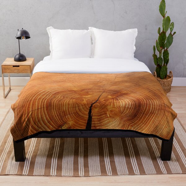 WOOD CUT Throw Blanket