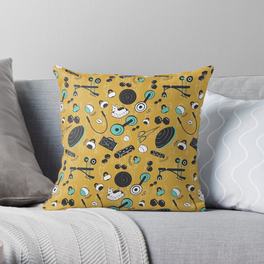 Strength train for days Throw Pillow