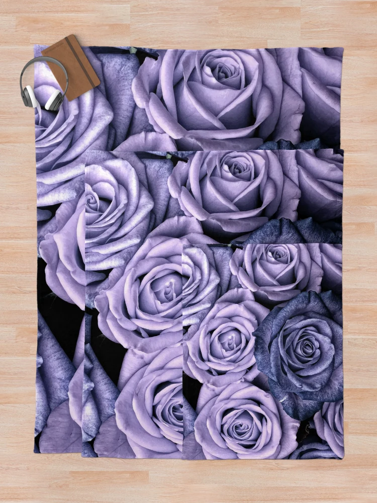 Thumbnail 5 of 6, Throw Blanket, PURPLE ROSES designed and sold by magicdreams.