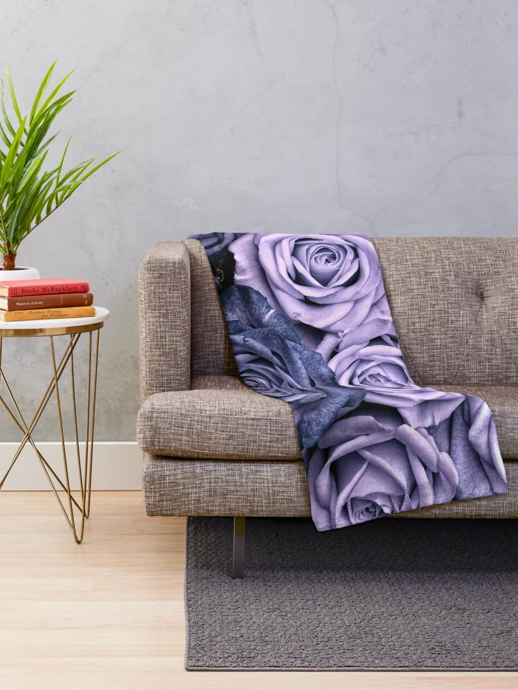 Thumbnail 2 of 6, Throw Blanket, PURPLE ROSES designed and sold by magicdreams.
