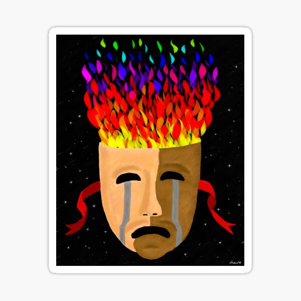 The Color of Tragedy Sticker