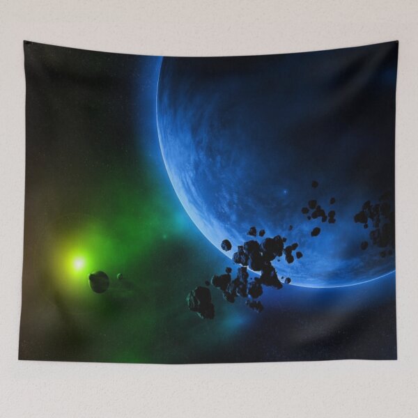 Item preview, Alien Blue Planets Green Asteroids designed and sold by MurphyMorganGifts.