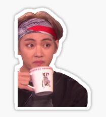 BTS V ELLEN MEME Sticker