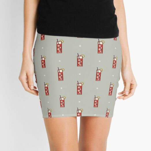 Mixed Pattern - Icon Prints: Drinks Series Mini Skirt