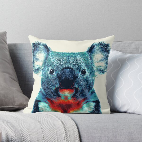 Koala - Colorful Animals Throw Pillow