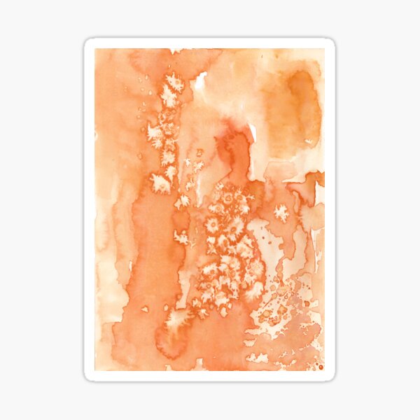 "Orange Fizz" Watercolor Texture Sticker
