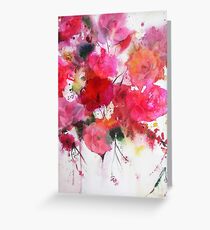 romantic pink roses Greeting Card