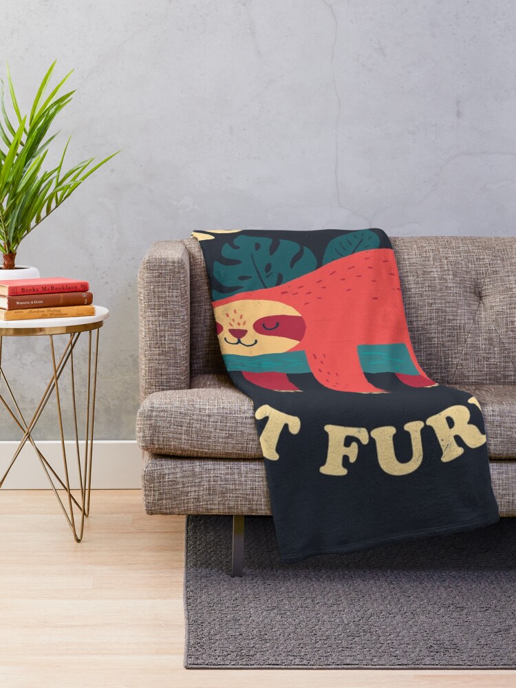 Thumbnail 2 of 6, Throw Blanket, Not Fast, Not Furious designed and sold by DinoMike.