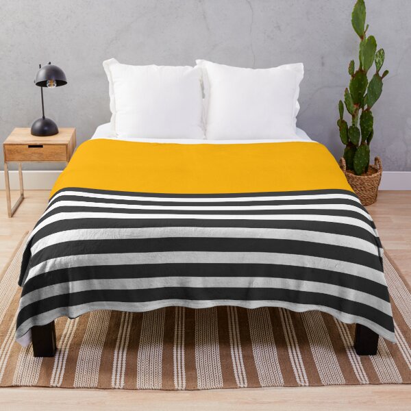 Item preview, Half Striped Gray - Solid Yellow designed and sold by Miss Striped.