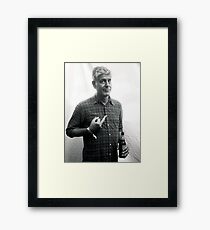 Anthony Bourdain Middle Finger Framed Print