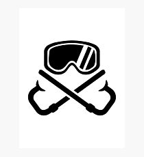 Crossed snorkles goggles Photographic Print