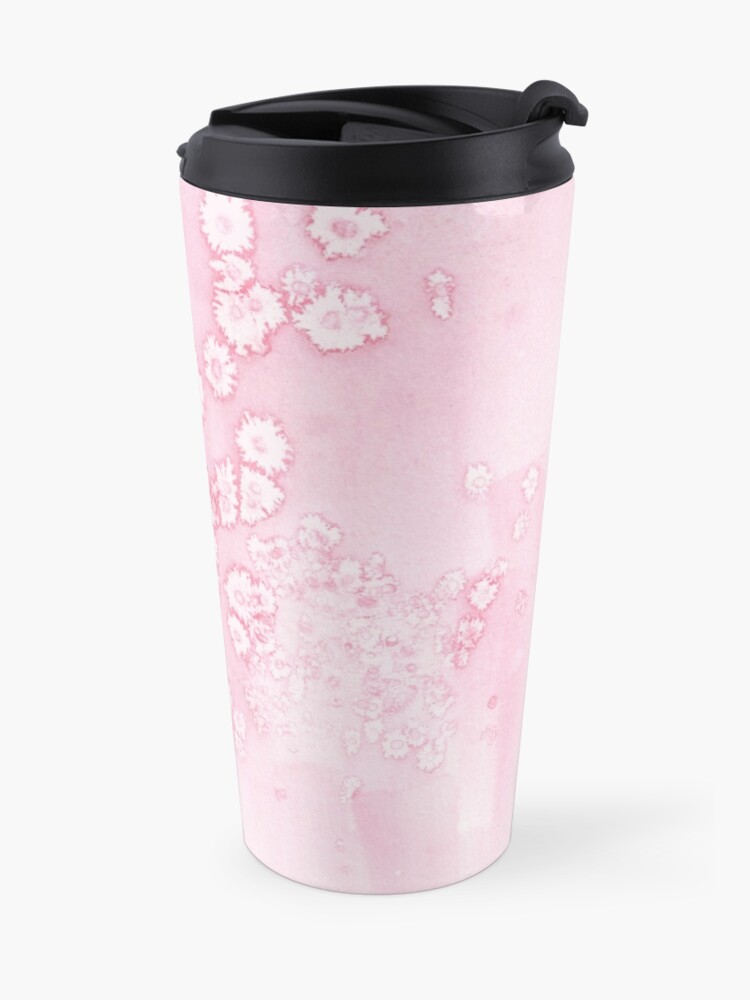 Alternate view of "Pink Soda" Watercolor Texture Travel Mug