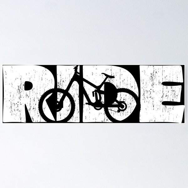Item preview, Ride Your MTB Mountain Bike - White Graphic designed and sold by Gerdek.