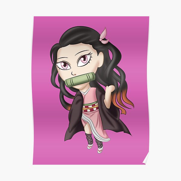 Nezuko Kawaii Chibi Posters Redbubble