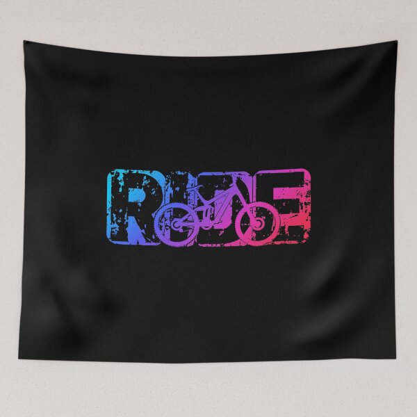 Item preview, Ride A Mountain Bike MTB - Grunge Rainbow Design designed and sold by Gerdek.