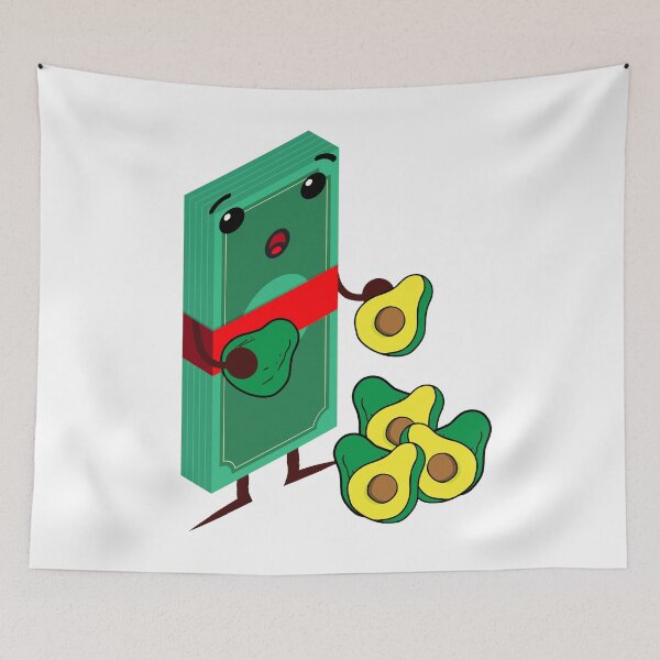 Item preview, Avocado counting money designed and sold by onrcnoz.