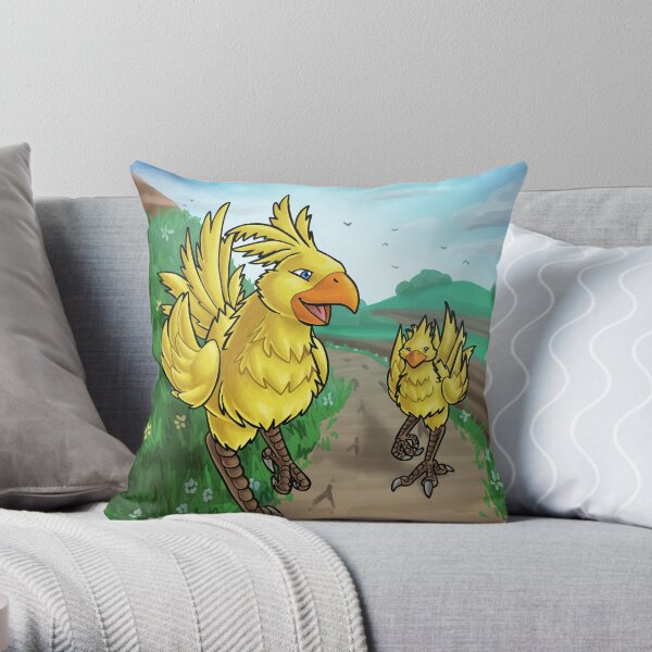 Chocobos Throw Pillow