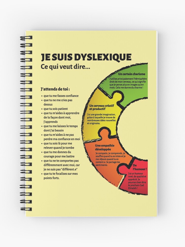 Dyslexic Spiral Notebook By Drtigrou Redbubble