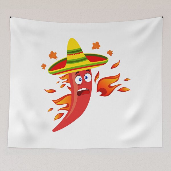 Item preview, Chilli pepper with sombrero designed and sold by onrcnoz.