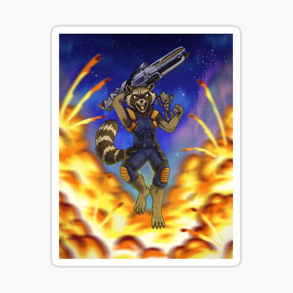 Rocket Coon Sticker