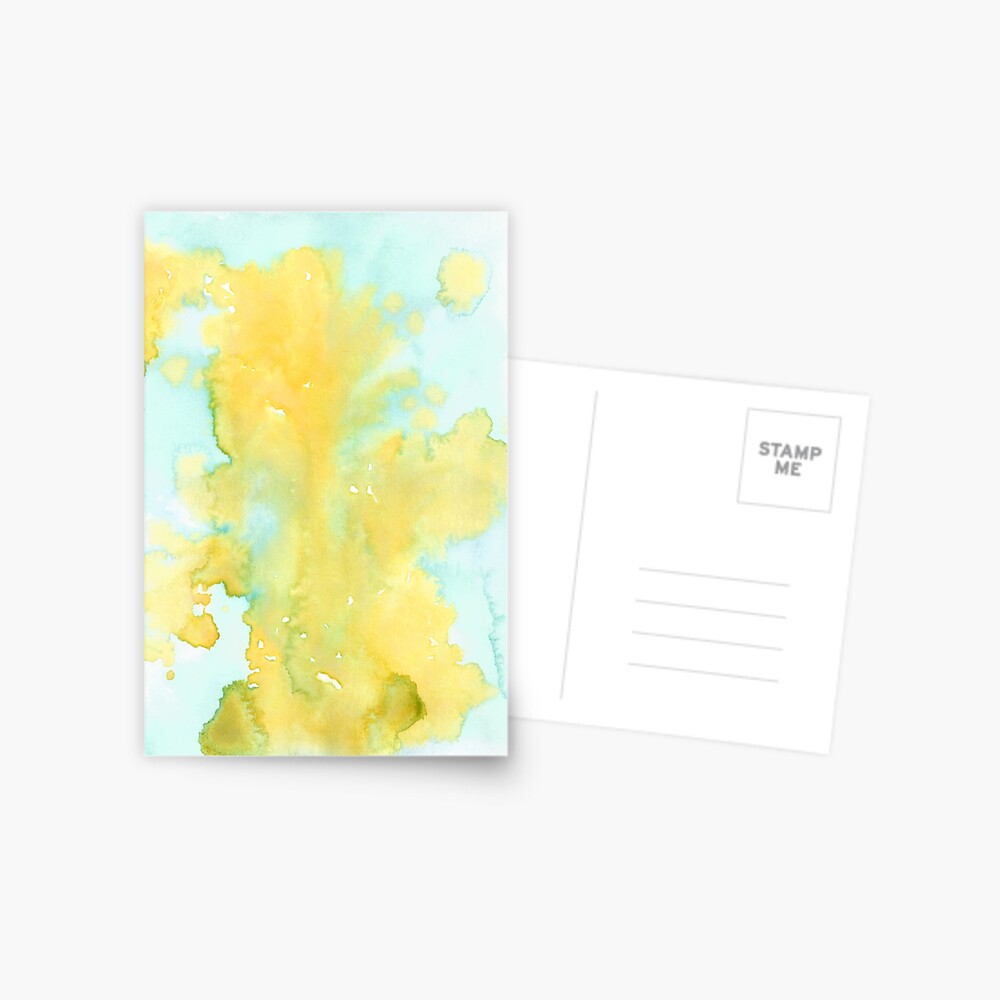 "Lemon Crush" Watercolor Texture Postcard