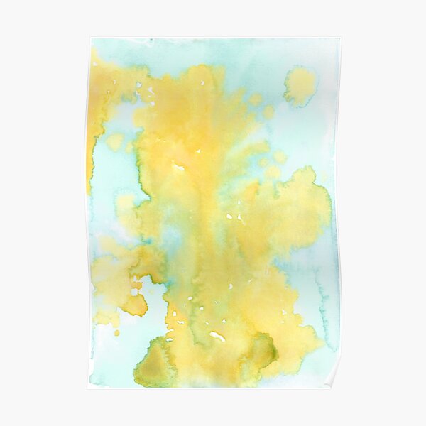 "Lemon Crush" Watercolor Texture Poster