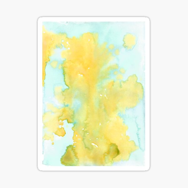 "Lemon Crush" Watercolor Texture Sticker