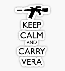 Keep Calm and Carry Vera - black text Sticker