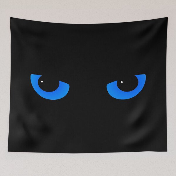 Item preview, Cat Eyes Blue Drawing designed and sold by rewstudio.