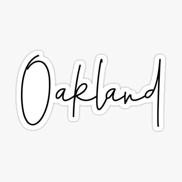 Oakland City Lettering Sticker