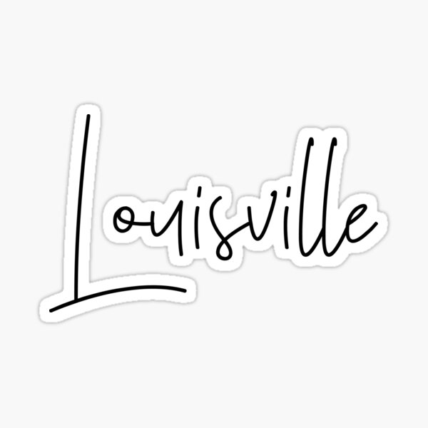 louisville pronunciation Sticker for Sale by kaykiser