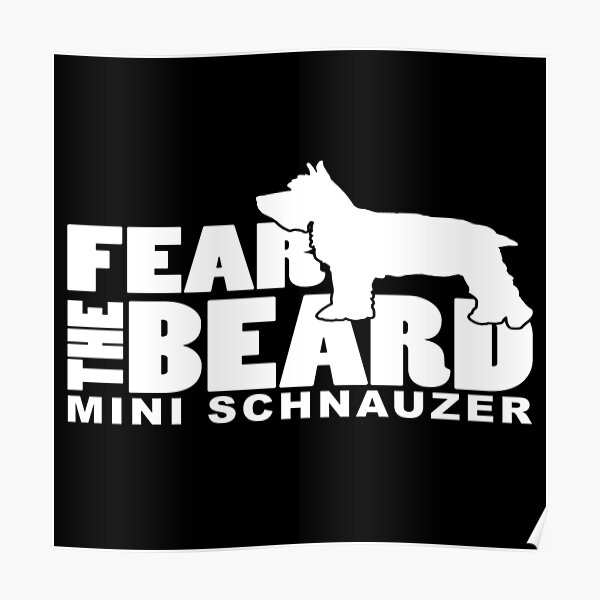 Fear the Beard - Funny Gifts for German Wirehaired Pointer Lovers Poster