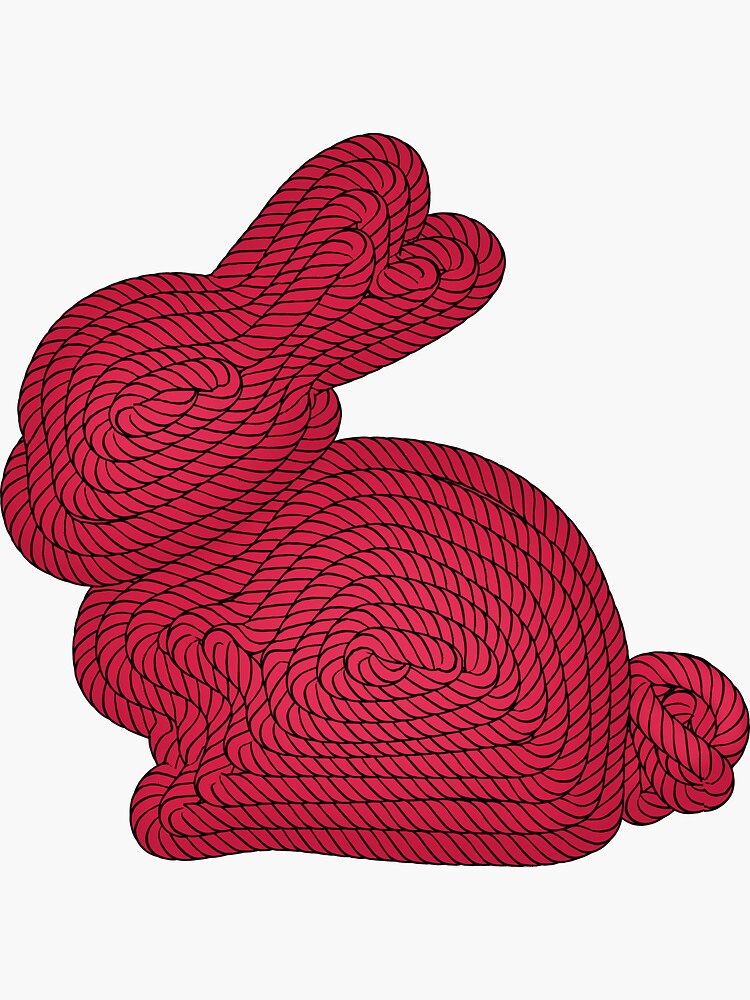"Rope Bunny" Sticker for Sale by SmokeAndSomno Redbubble