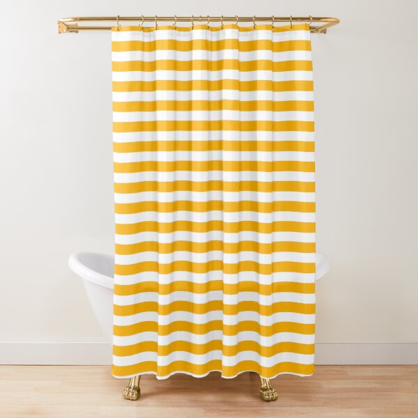 Striped Yellow Shower Curtain