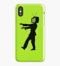 Zombie TV Guy by Chillee Wilson iPhone Case