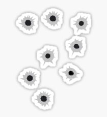 Bullet Holes by Chillee Wilson Sticker