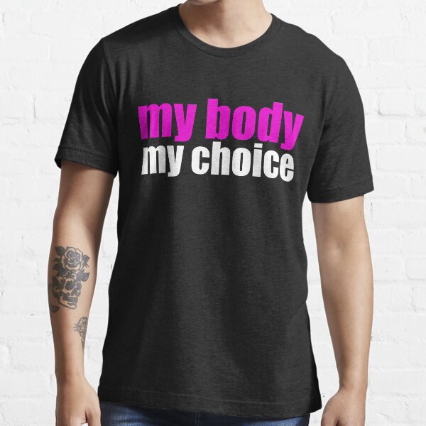 Black and pink graphics My Body My Choice tank top with heartbeat and uterus