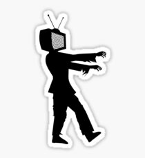 Zombie TV Guy by Chillee Wilson Sticker