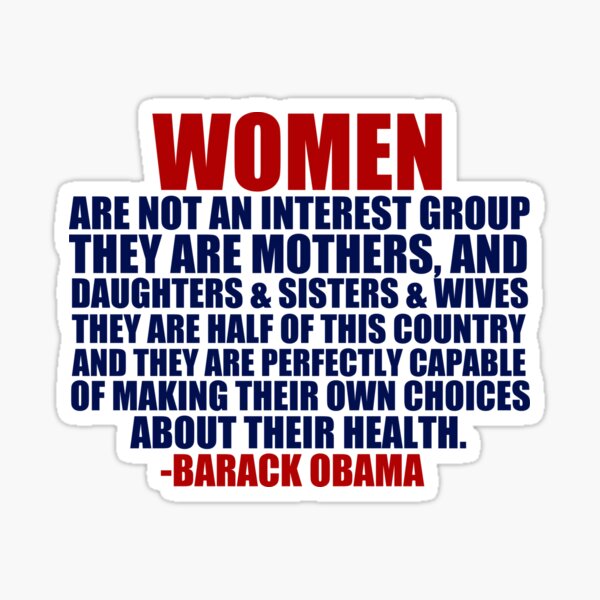 Artikel-Vorschau von Obama-Zitat zu Frauenrechten, designt und verkauft von Epic Love Designs.