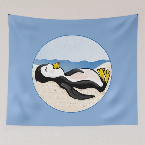 Item preview, Sunning Penguin designed and sold by elledeegee.