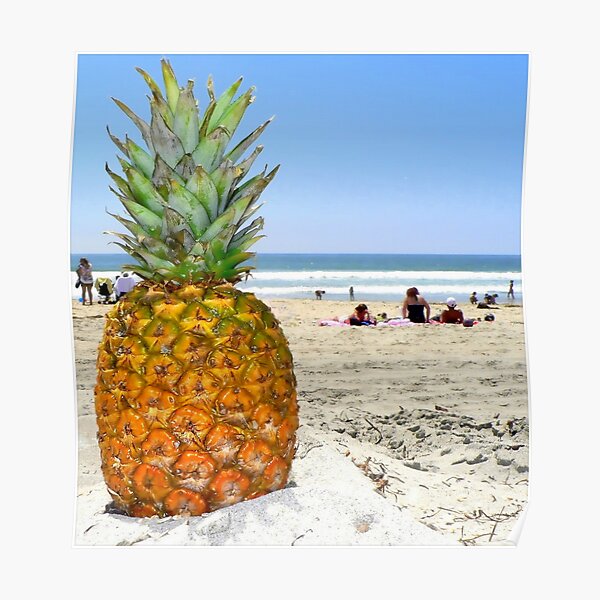 Homesick Pineapple On The Beach Poster