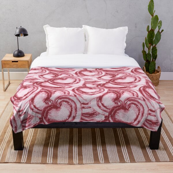 Watercolour Heart Throw Blanket