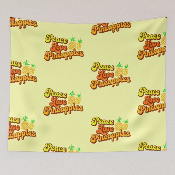Item preview, Vintage, Hippie PEACE LOVE PINEAPPLES designed and sold by jitterfly.
