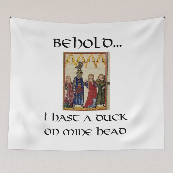 Item preview, Knight With Duck on Head Funny Renaissance Fair designed and sold by Cat Lady Designs.