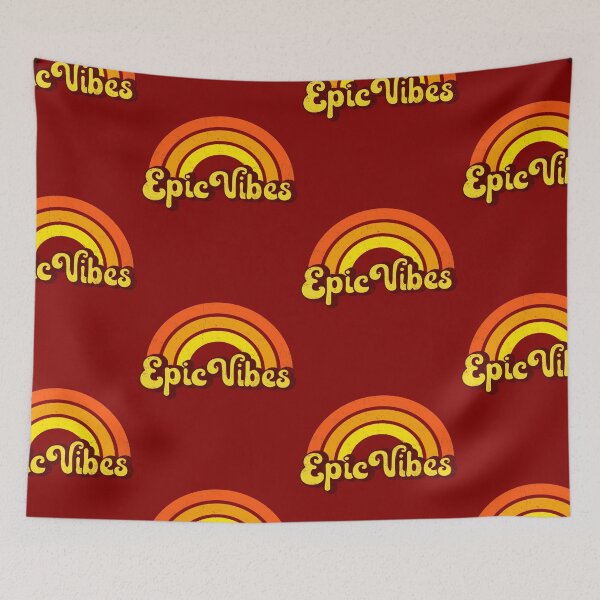 Item preview, Epic Vibes Retro Rainbow designed and sold by jitterfly.