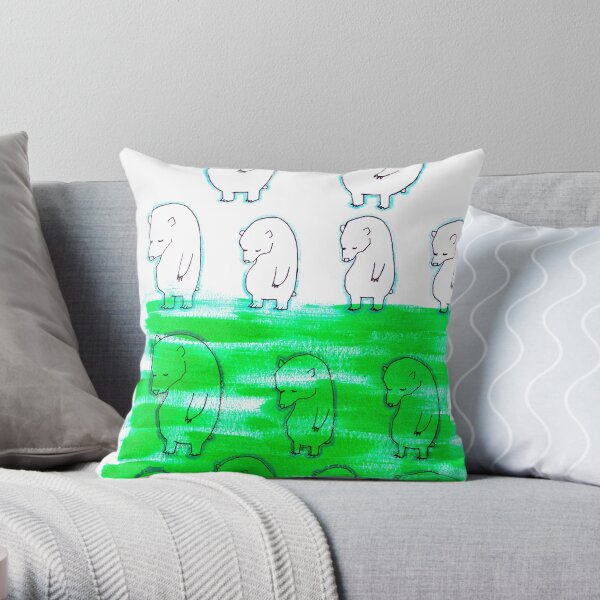 Moody Bears Throw Pillow