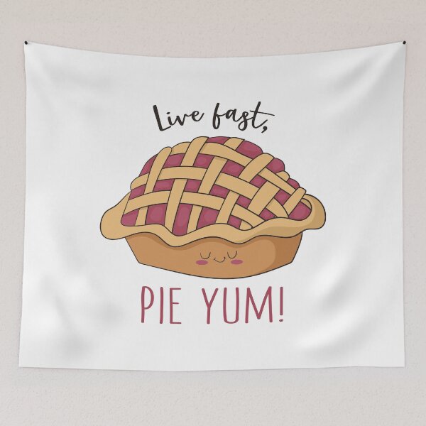 Item preview, Live Fast Pie Yum Funny Pie Baking T-Shirt designed and sold by DreamyPanda.
