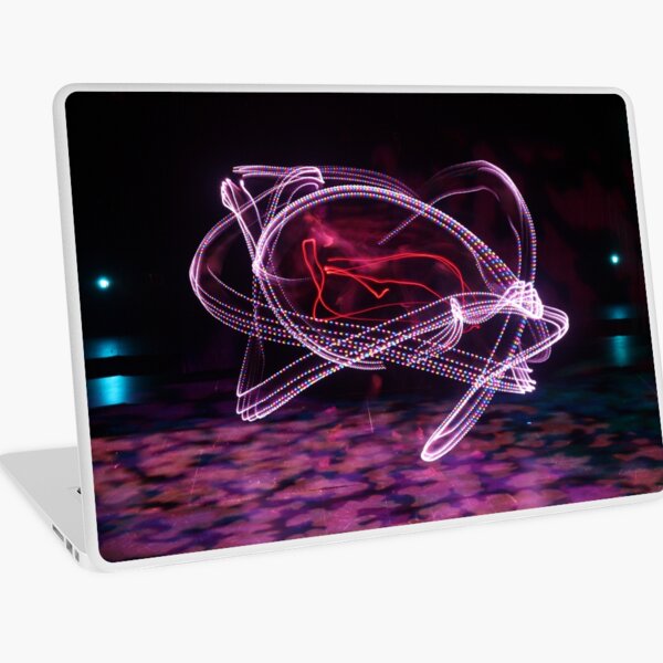 Pink moving lights Laptop Skin