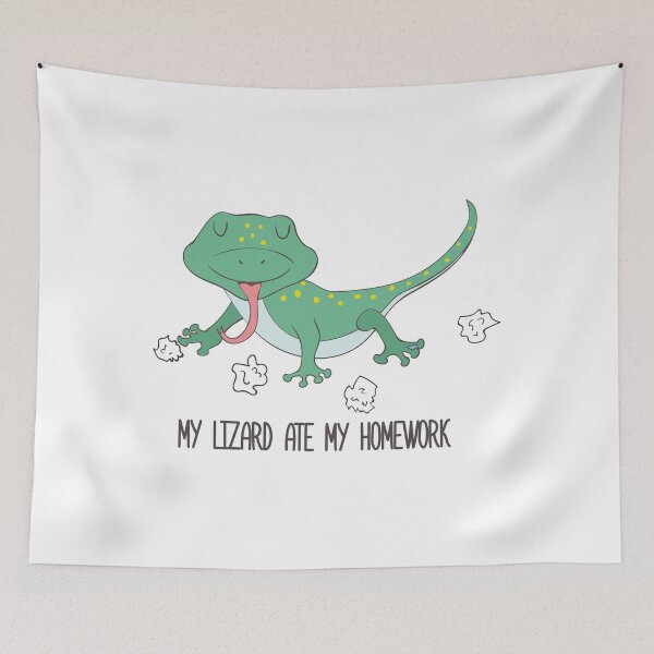 Item preview, My Lizard Ate My Homework Funny Pet T Shirt designed and sold by DreamyPanda.